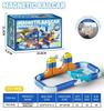 Neue Ozean-Serie Kinder Elektrische Magnetische Schwebebahn Schienen Würfel Bausteine 3D Junge DIY Magnetische Montage Spielzeug Auto