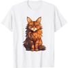 Orange Tabby Cat Maine Coon Cat Lover Graphic T-Shirt
