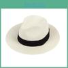 Unisex Foldable Panama Sun Hat Wide Brim Beach Hat For Adults