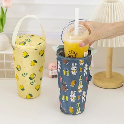 Milchtee-Tragetasche Wärmeisolierende Tasche Tragetasche für isolierte Becher Regenschirmtasche Handtasche Camping Trinkgeschirr Zubehör