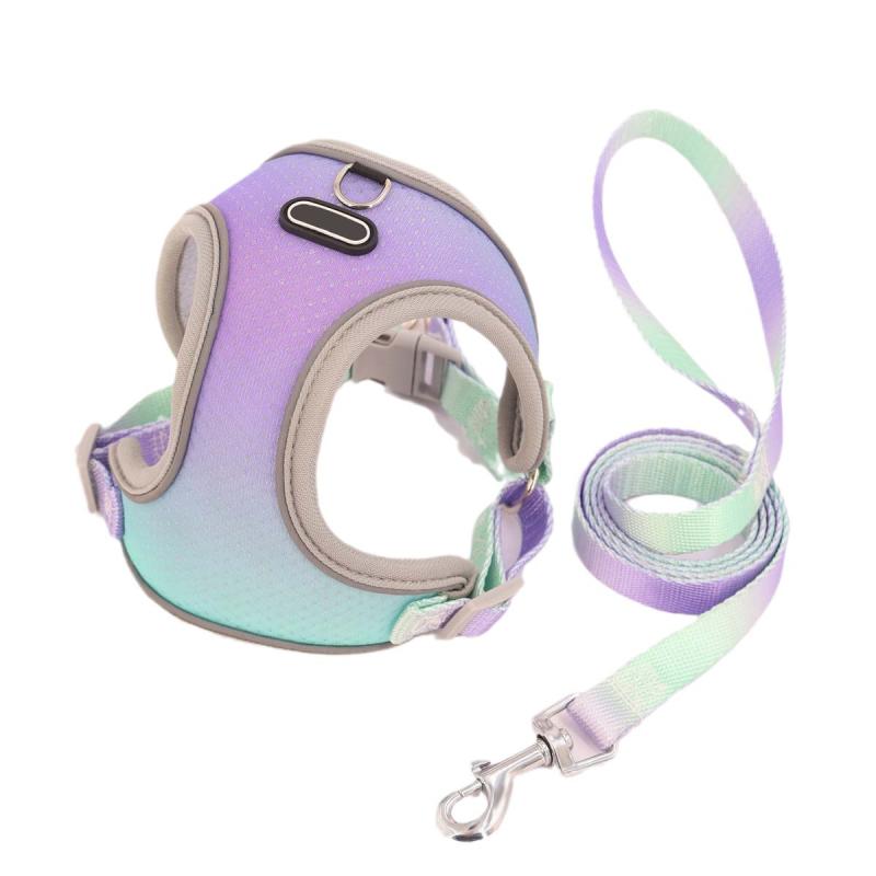 Escape Proof Cat Harness and Leash Set Adjustable Mesh Dog Harness Vest Puppy Pet Walking Lead Leash Small Dogs Cats Kitten