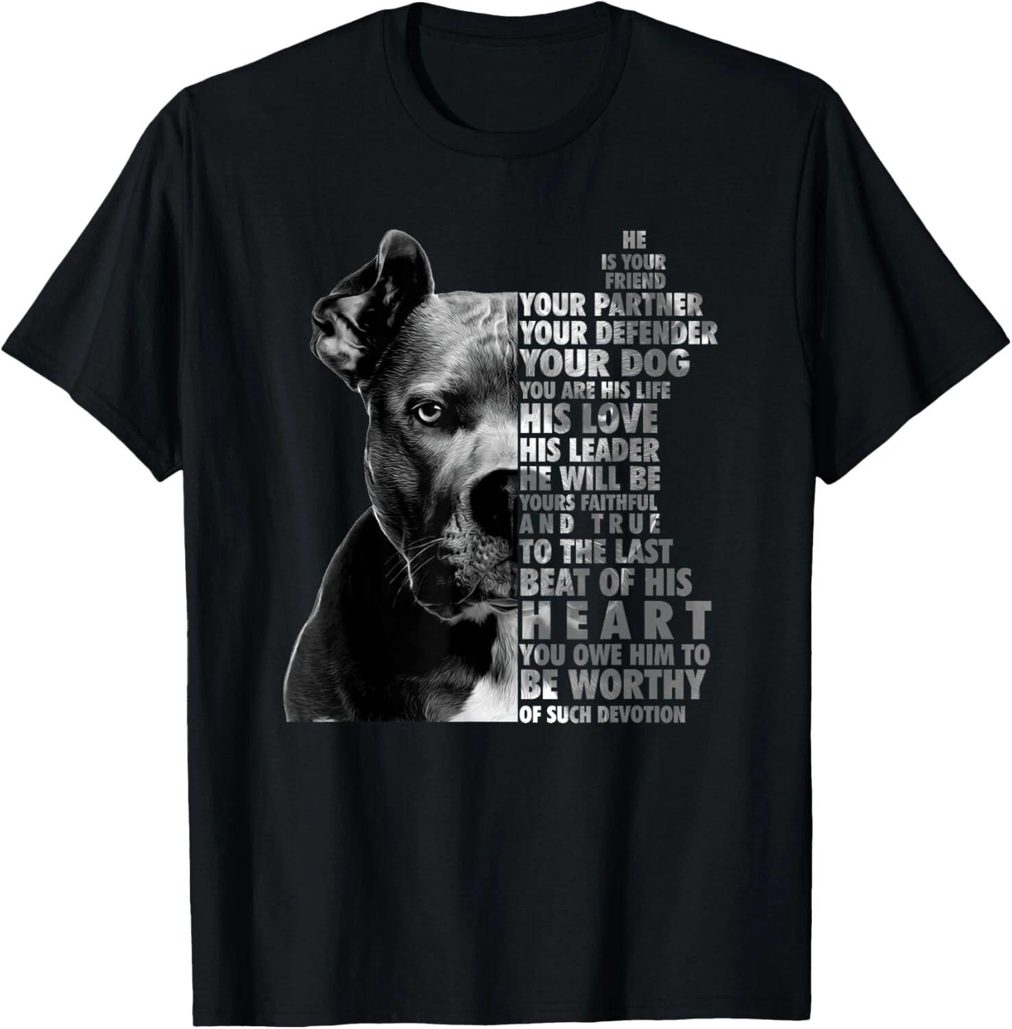 He Is Your Friend Your Partner Your Defender - Pitbull Lover Gift Unisex T-Shirt XL