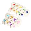 9pcs Set PU Waterproof Golf Club Iron Cover with Numbers Thickening Fleece Golf Head Covers SetWhite