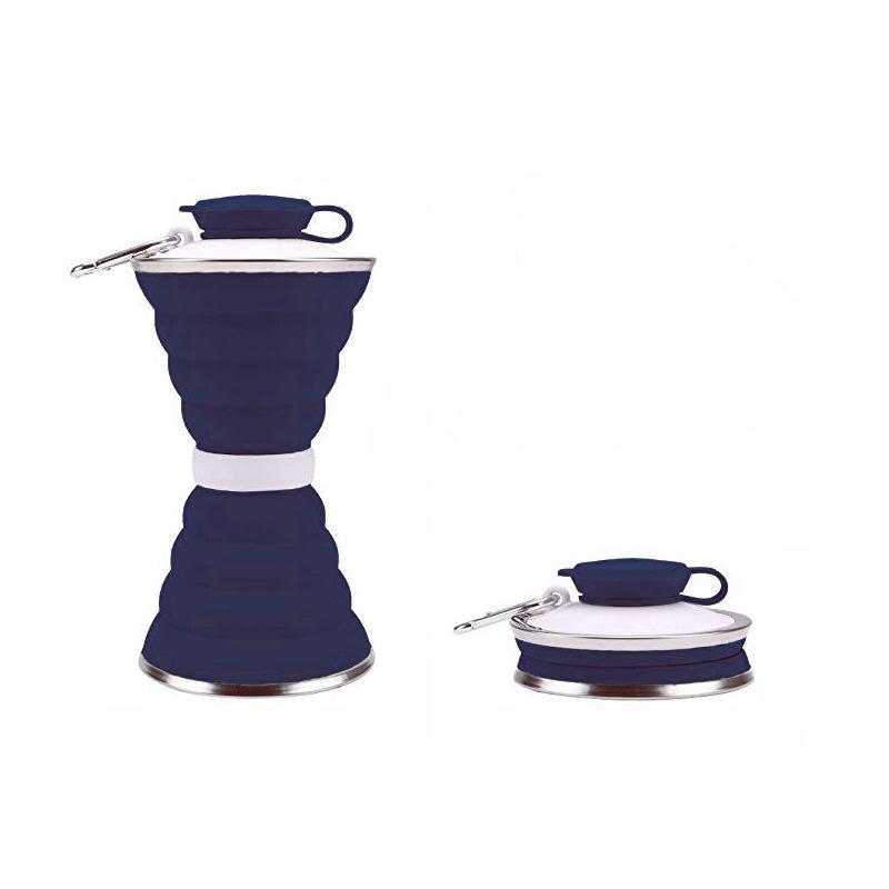 Outdoor Travel Silicone Cup Collapsible Soft Water Bottle Portable Water Bottle Sports Drinking Mountaineering Large-capacity Water Bag.