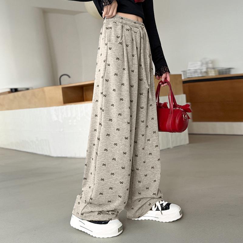 

2025 Эластичные Вязаные Мягкие Повседневные Свободные Осенние Брюки для Девочек 170 cm