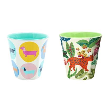 Ginger Baby Design Tableware Cup Small Set of 2, Sausage Dog, Wild Botanical, 1 Set, Popular Korean Parenting Items