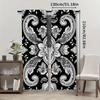 2pcs   Black Floral Curtains   Bohemian Mandala Flowers Decorative Window Drapes   Rod Pocket Window Treatment   For Bedroom Living