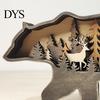 Brown Bear Decor Universal Eco-friendly Compact Table Forest Elk Ornament Crafts for Xmas Figurine