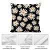 Black Daisy Cushion Cover Soft Plush Fabric DoubleSided Printed Cushion Covers for All Seasons Modern Home Decor
