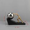 Desktop Decoration Pushing The Ball Character Resins Sculpture Ornaments Mythical Figures Sisyphus Pushed The Rolling Stone Stat