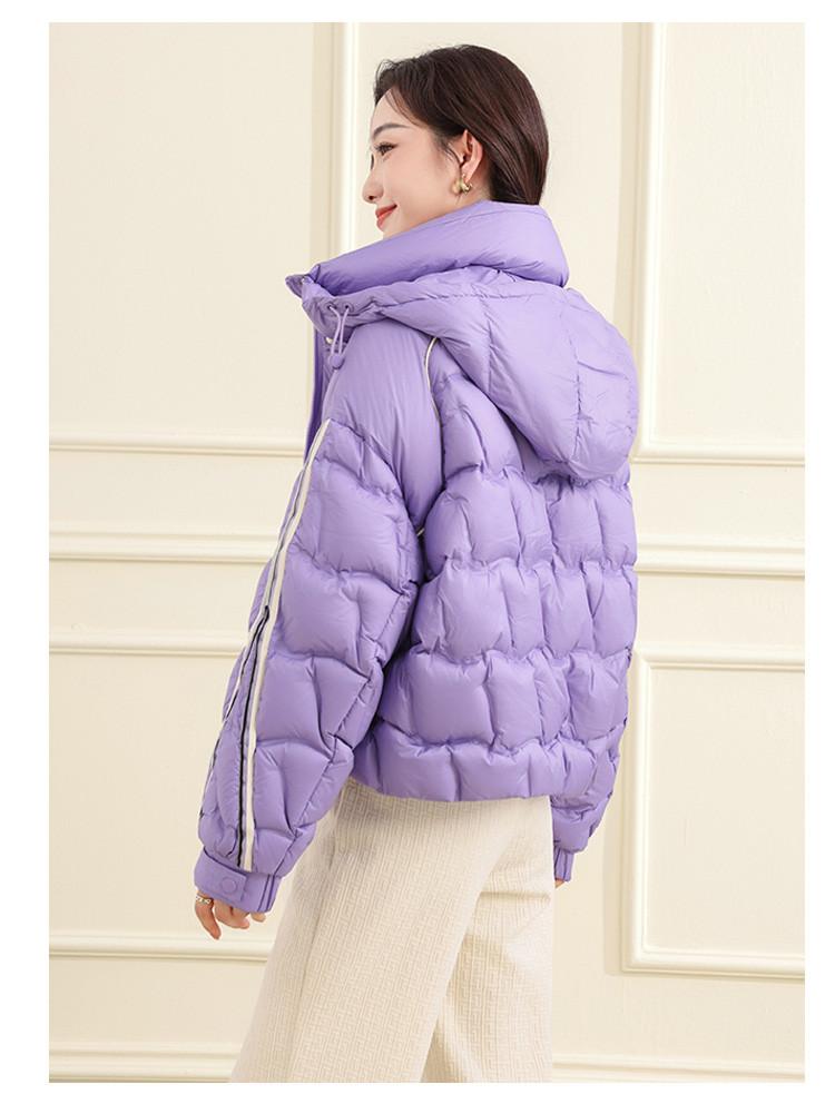 Winter new versatile hooded short jacket with thick fleece for women