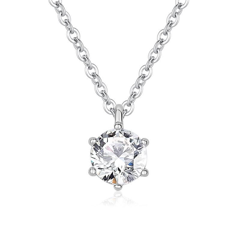 New Trendy, Simple, Fashionable Temperament Six Claw Pendant Necklace for Women, Simple, Light Luxury Collarbone Chain