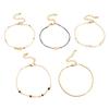 5pc Anklet Women's Anklet Shaped Initial Anklet Summer Gift Beach Decorations