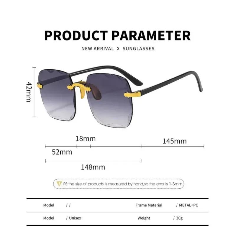 Frameless Cut Edge Sunglasses New Summer Sun Visors Women's Transparent Multi-color Lenses UV400 Women Sunglasses