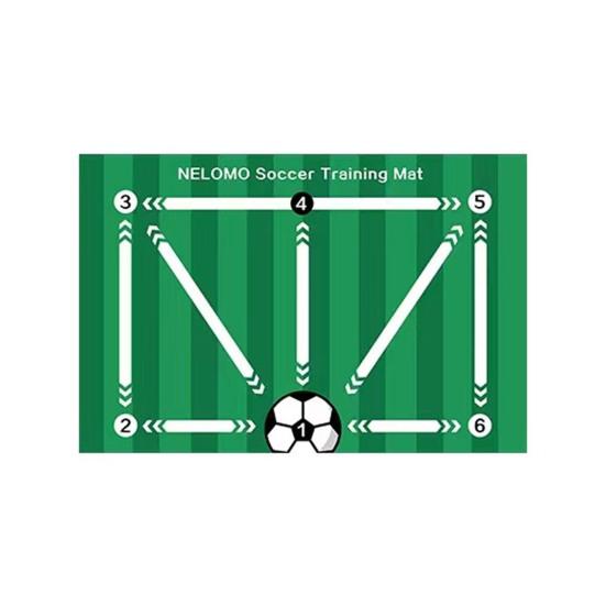 Soccer Foot Step Training Mat Non-Slip Low Noise Football Training System Mat Agility Footstep Training Mat for Dribbling Training At Home