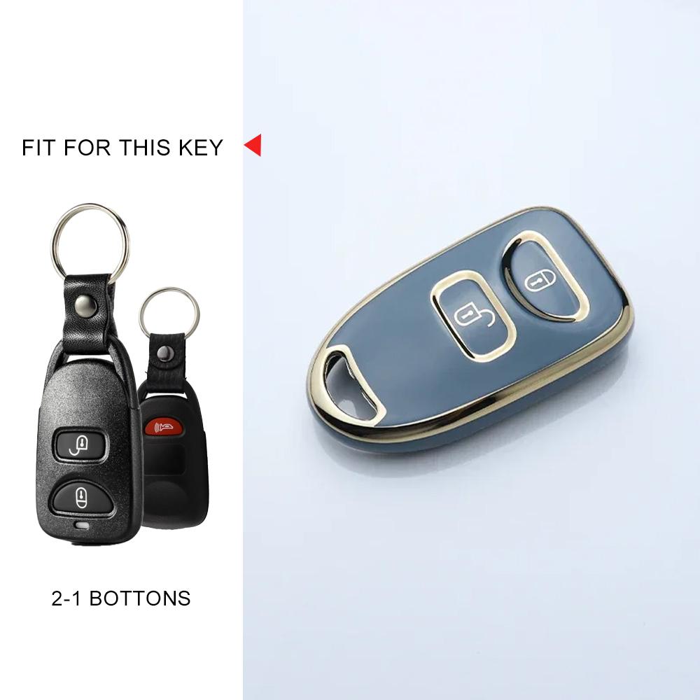 

2+1/3+1/2/3 Bottons Tpu Car Key Case Cover Shell For Hyundai Kia Elantra Sonata Accent Tucson Sonata Santa Fe Carens 2007-2011