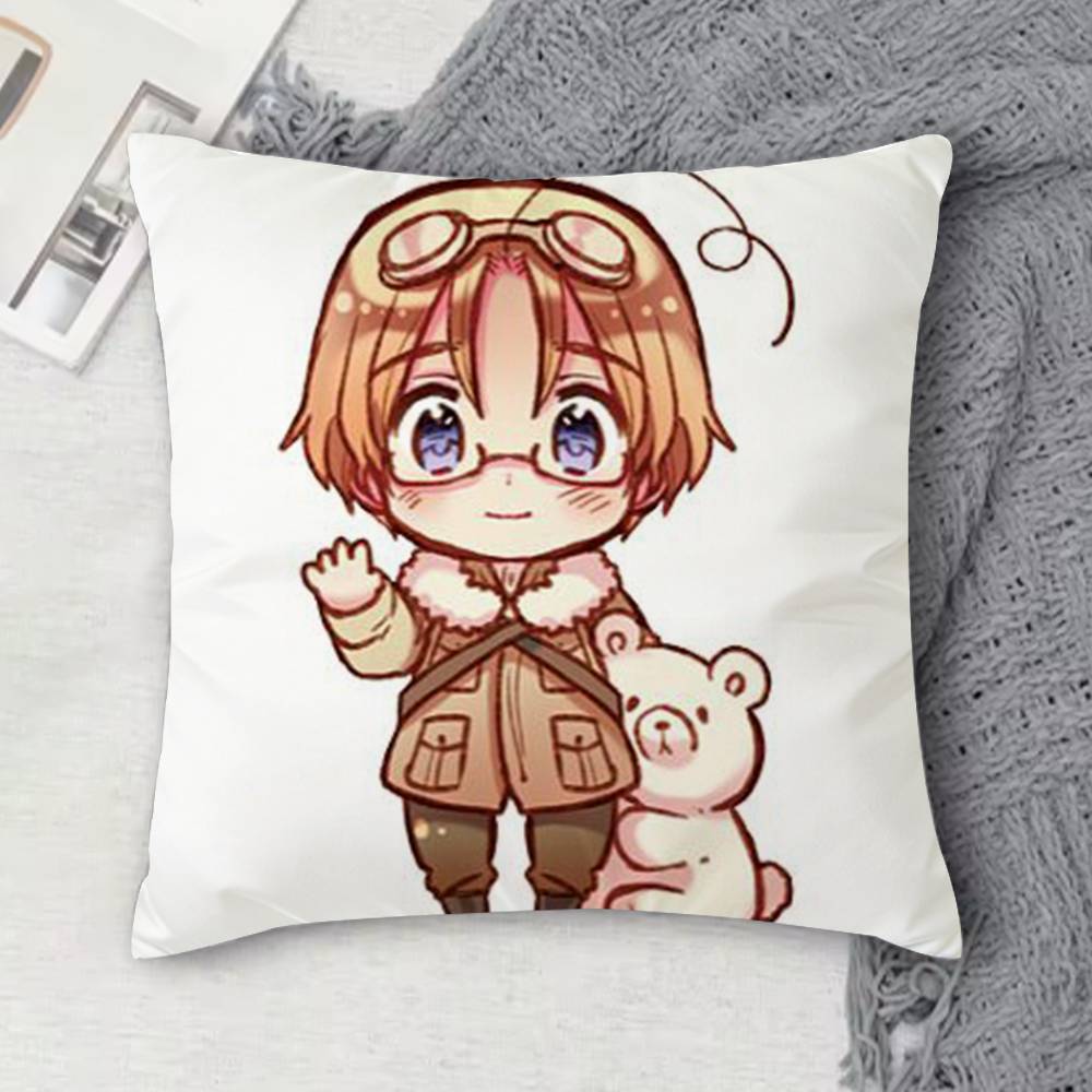 Hetalia Axis Powers Double-Sided Printed Square Decorative Cushion Cover For Sofa Living Room Home Decor