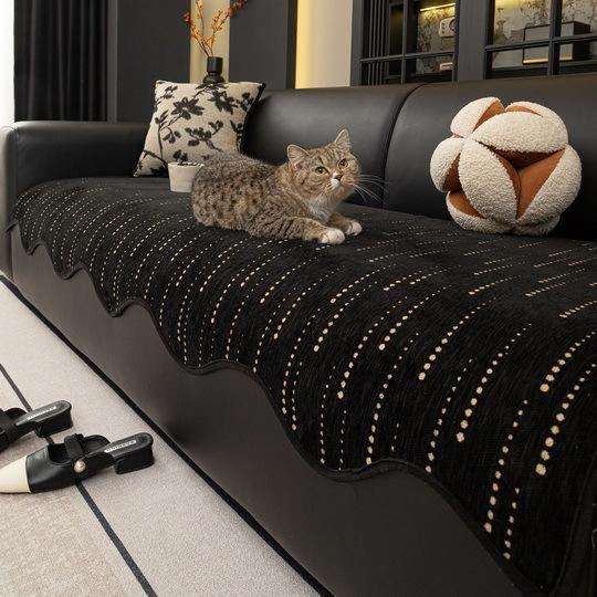 

Light Luxury High-End Sofa Cushion New Four-Season Universal Fixed Non-Slip Seat Cushion Anti-Cat Scratch Straight Row Seat Cushion 70*70cm