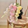 Larkspur Artificial Flowers Realistic Delphinium with Bendable Stems Rustic Floor Vase Decor for Home Wedding Decor Reusable Floral Arrangements