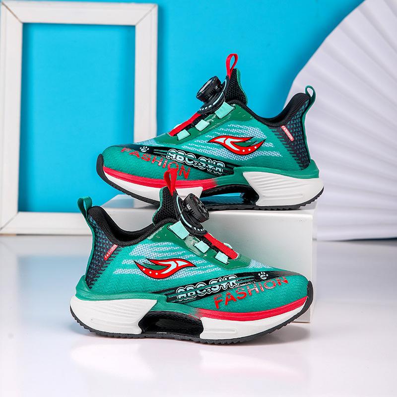 Boys' shoes basketball shoes 2025 spring and summer new middle and older children's mesh breathable sports shoes casual children's running shoes