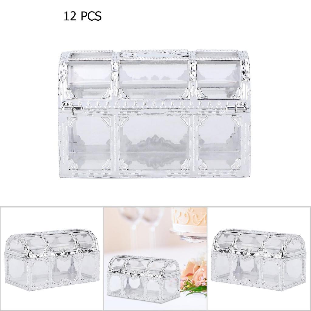 12pcs Wedding Favor Sugar Chocolate Boxes Wedding Decoration for Wedding Birthday Gold