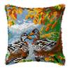 Diy Latch Hook Duck Rabbit Cushion Pillowcase Canvas Crocheting Carpet Embroidery Pillow Latch Hook Kit Knitted Knot Carpet Deco 