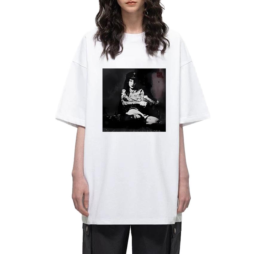 Horká zpěvačka YEULE Evangelic Girl Is A Gun Album Tričko Pánské Dámské vintage Oversized trička s krátkým rukávem Unisex 100% bavlna Topy