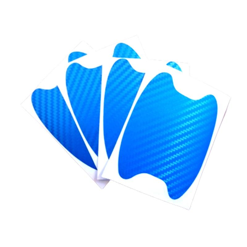 4pcs/Set Carbon Fiber Car Door Handle Cup Bowl Sticker Anti-Scratch Protective Cover Stickers Auto Exterior Styling Accessories