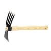 Hand Hoe Rake Tool Carbon Steel Wooden Handle Gardening Digger for Weeding Harvesting Digging Planti