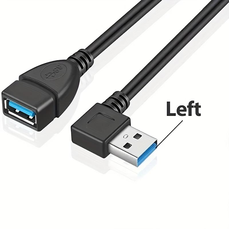 USB 3.0 Right Angle Extension Cable High-Speed Data & Fast Charging 90° Adapter for PC/Laptop/Phone, Multi-Port Tech Accessories