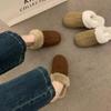 Modne buty damskie 2024 Nowe kapcie damskie z zakrytymi palcami Jesień Zima Pluszowy polar dla ciepła Jednolite płaskie Casualowe wygodne kapcie