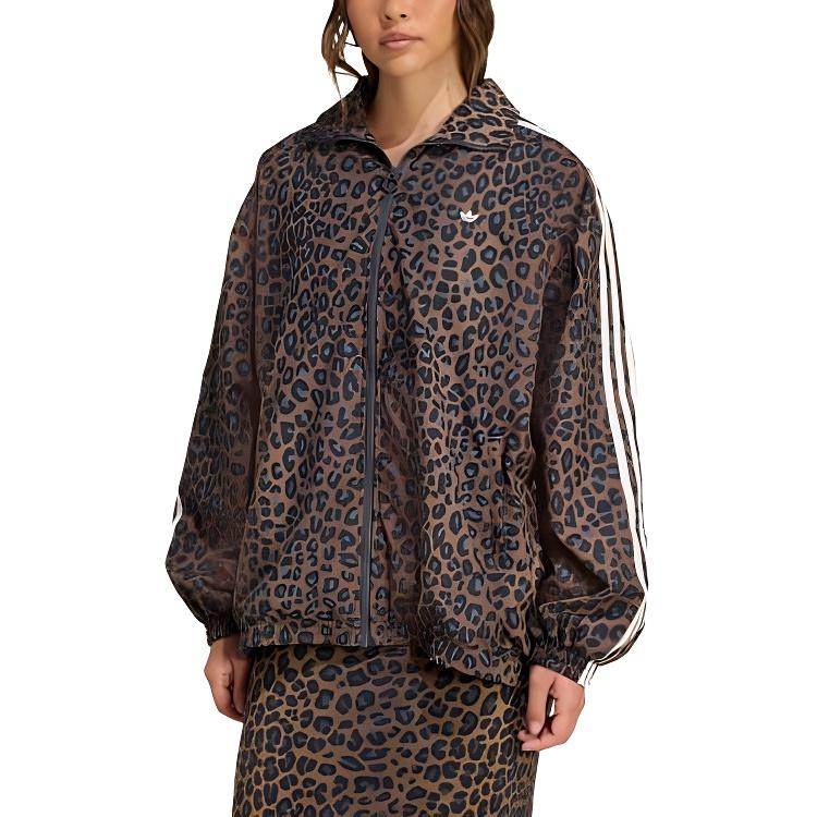 adidas Casaco de treino Originals Firebird com estampa de leopardo oversized JW7301