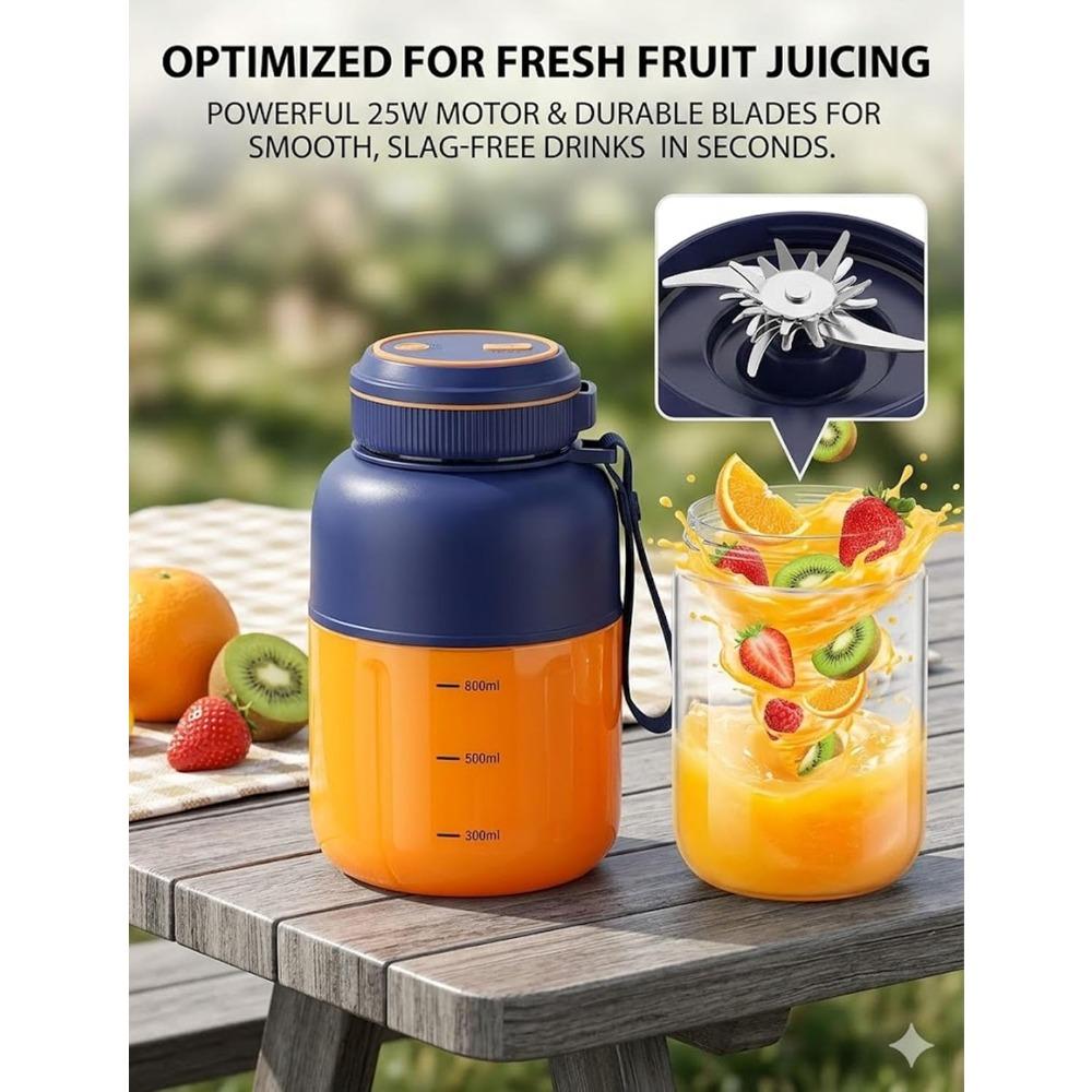 Taza Extractor de Jugo Inalámbrica 180W, Taza Extractor de Jugo Inalámbrica Portátil con Líneas de Medición Precisas, Batidora Personal Recargable para Viajes, Oficina, Gimnasio