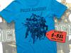 Police Academy V4 T Shirt Movie Poster Print Azure Blue Color Shirt 100% Cotton All Sizes S To 5XL