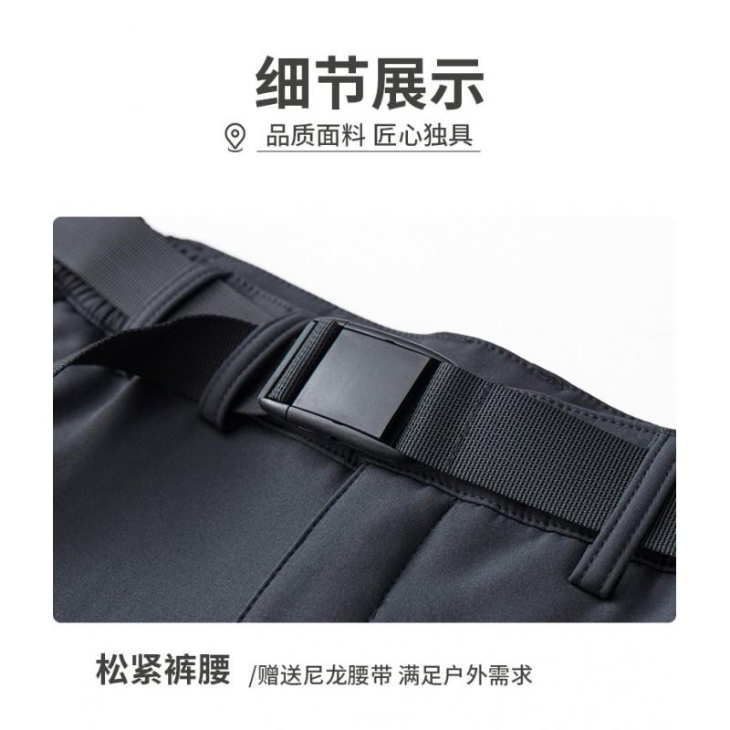 Mens Fleece Lined Softshell Pants Windproof Waterproof Hiking Skiing Outdoor Activities
