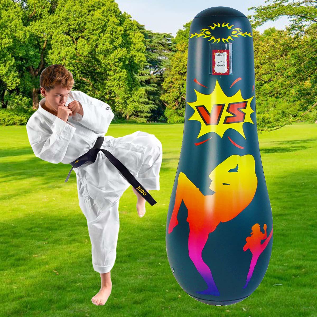 Inflatable Wall Tumbler: Boxing & Football Training Air Obstacle for Adults 165CM Adult Inflatable Boxing Pillar