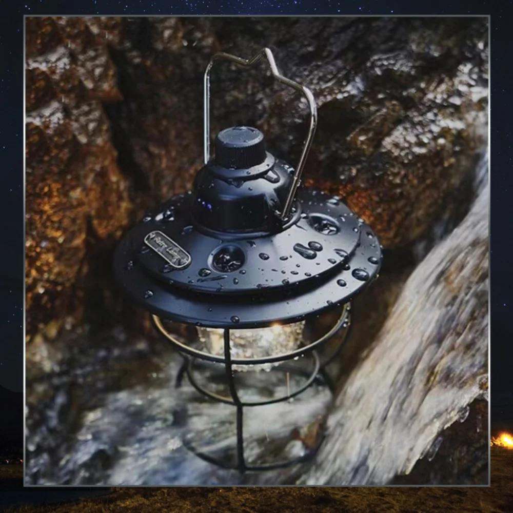 Rechargeable Camping Lantern Stepless Dimming Portable Waterproof for Hiking Fishing Emergency Home Power Outages Indoor Out