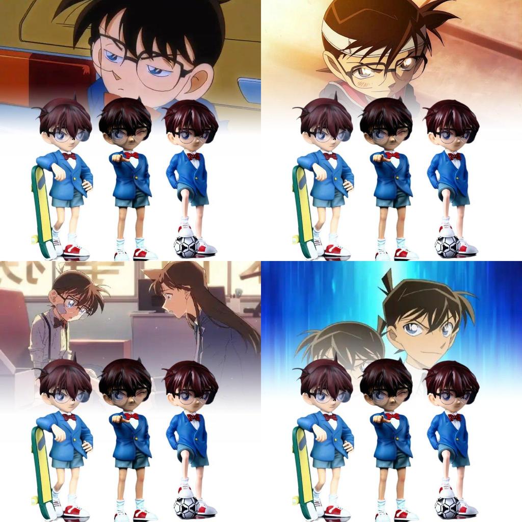 דמות קונאן קיד מדהימה חומר PVC ידידותי לסביבה גובה 31 ס"מ כדורגל סקייטבורד בקופסה פריט אספנות