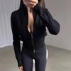 Premium soft waxy semi-turtleneck multi-color zipper sweater women's new 2026 gentle solid color slim-fit knitted top
