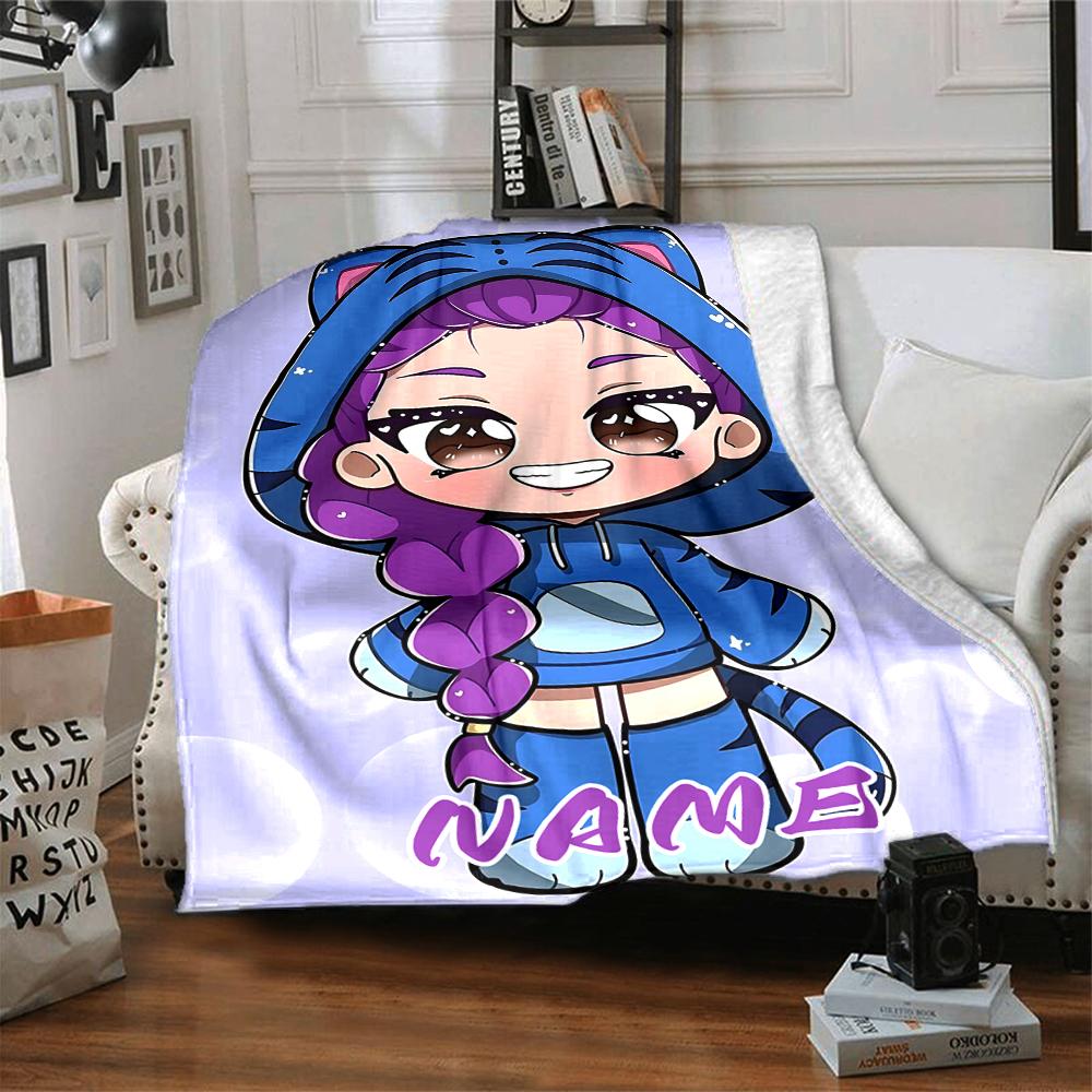 Custom 1pc Powerful Female Fighter Blanket, Soft And Comfortable Blanket, Casual Warm, Camping Travel Blanket, Birthday Gift Q912138