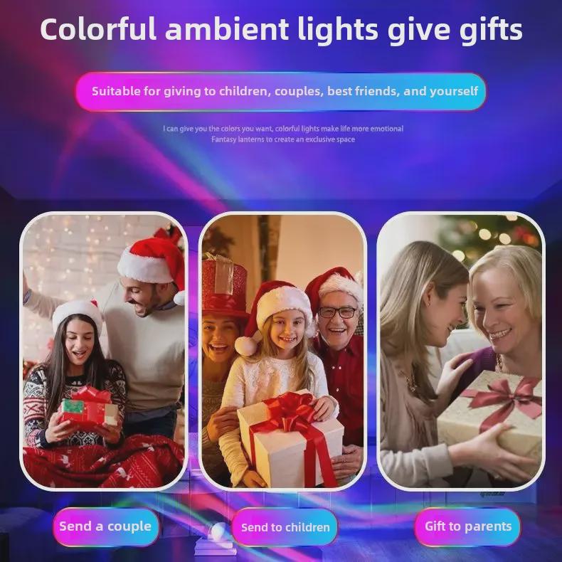 Sternenhimmel-Projektor-Nachtlicht: Doppelschichtige Wasserwellenlampe für Kinderzimmeratmosphäre