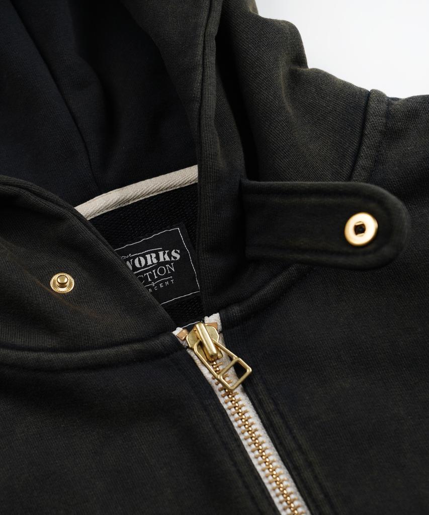 Frizmworks Vintage Dyeing Hood Zip Up Parka _ Black Brown