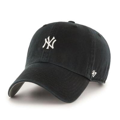 Cappellino MLB 47brand New York Piccolo Logo Cappello Cleanup Cappellino Nero (B-BSRNR17GWS-BK)