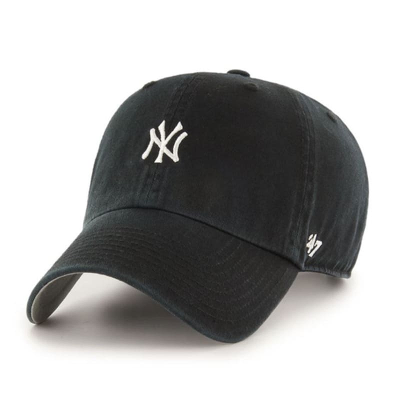 

47brand MLB Cap New York Small Logo Cleanup Hat Ball Cap Black (B-BSRNR17GWS-BK) FREE