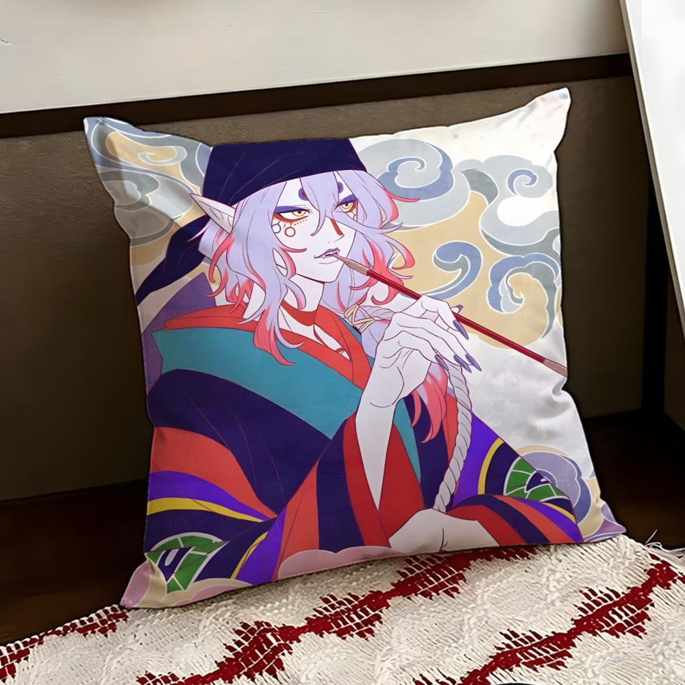 MMononoke Anime Cushion Cover Reversible Soft Durable Pillow Cover Home  Car MultiScene Use for Daily Comfort
