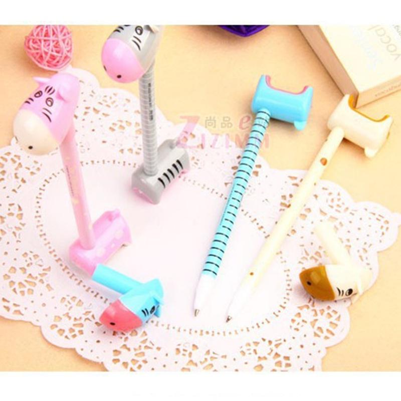 4 Pcs Donkey Ball Pen Novelty Student Toys School Office Cartoon Stationery Plastic