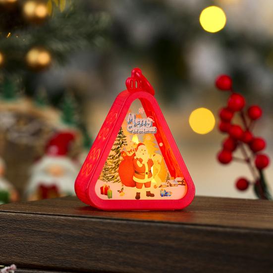 Christmas Retro Night Light Vintage Ambient Wind Lights Luminous Window Tabletop Ornaments for Bedroom Desktop Decor