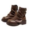 Herbst Martin Stiefel Britische Neue Gefaltete Ritterstiefel Dicksohlige Hosenstiefel Stapelstiefel Lunfeng Kurze Stiefel