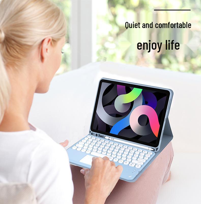 iPad Pro 11-Inch Protective Leather Case with Detachable Touch Bluetooth Keyboard