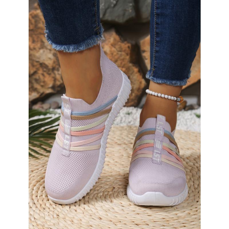 Spring 2025 New Women's Sports and Casual Shoes, Breathable Sock Shoes, Low-top Mesh Running Shoes for Women